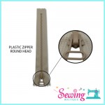 ZIP - IVORY PLASTIC ZIP (20CM)